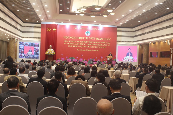 Hội NCT Việt Nam: Tổ Hội nghị trực tuyến toàn quốc: Quán triệt Nghị quyết Hội nghị lần thứ 6 Ban Chấp hành Trung ương Đảng khóa XIII và giới thiệu một số chuyên đề năm 2023
